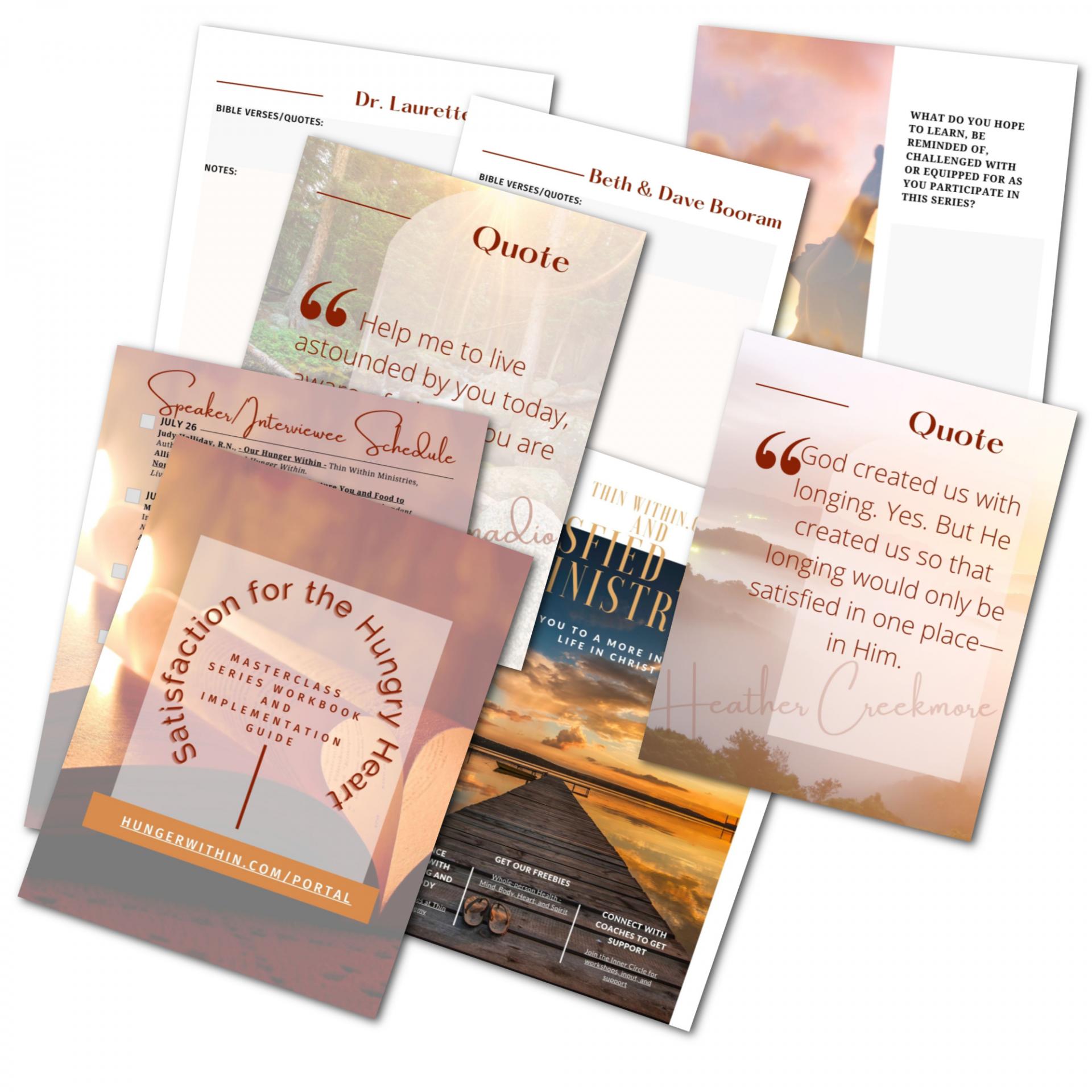 Satisfaction for the Hungry Heart masterclass materials