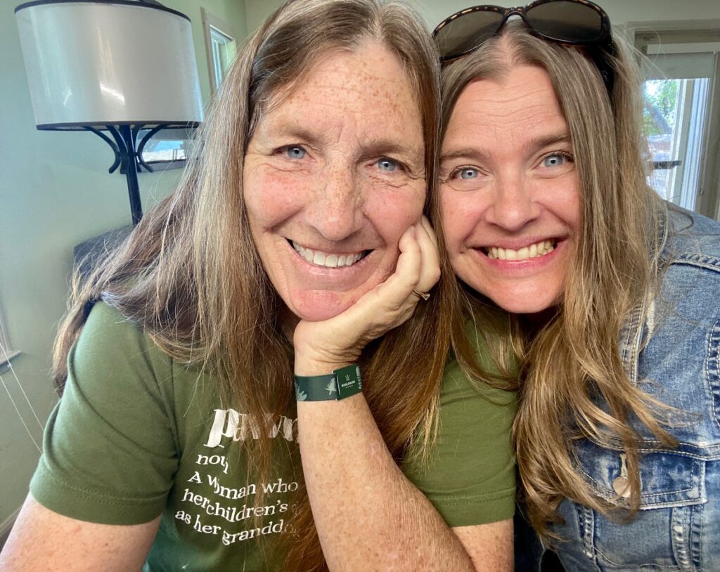 Heidi and Christina smiling together