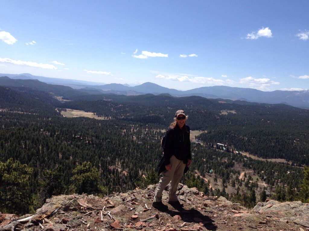 Heidi on a mountain overlook in Colorado